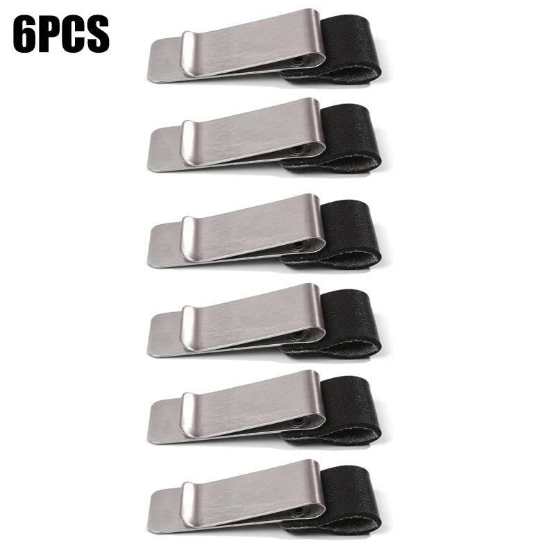 Edelstahl Leder Stiftclip – Porte-stylo pratique et support pour journaux, bureaux et écoles (1–6 pièces) 