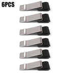 Edelstahl Leder Stiftclip – Porte-stylo pratique et support pour journaux, bureaux et écoles (1–6 pièces) 