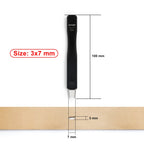 OWDEN Oblong Lederloch Stanzen Set – Ovale Hohlstanzer aus High-Carbon-Stahl für Gürtel, Riemen & Lederarbeiten (19 Größen)