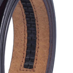 Hochwertiger No Buckle 3,5 cm Leder Gürtel für Herren – Echtes Rindsleder in Schwarz & Braun