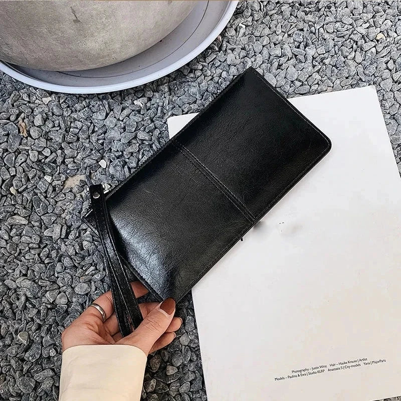 Yogodlns Damen Langgeldbörse aus PU-Leder – Elegante Clutch mit Reißverschluss, Kartenfächern, Münzfach &amp; Handyfach