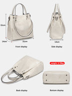 ZENCY Multifunktionale Ledertasche – Gros Shopper Bag aus 100% Echtleder für Damen, Schulter- &amp; Crossbody Tote, Rouge