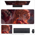 Asuka Langley XXL Anime Tapis de souris en cuir PU – Tapis de souris de jeu étanche au design Neon Genesis Evangelion