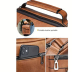 Herren Umhängetasche für 9,7" iPad – PU-Leder Crossbody Bag, Business & Reise, Modischer Messenger Bag