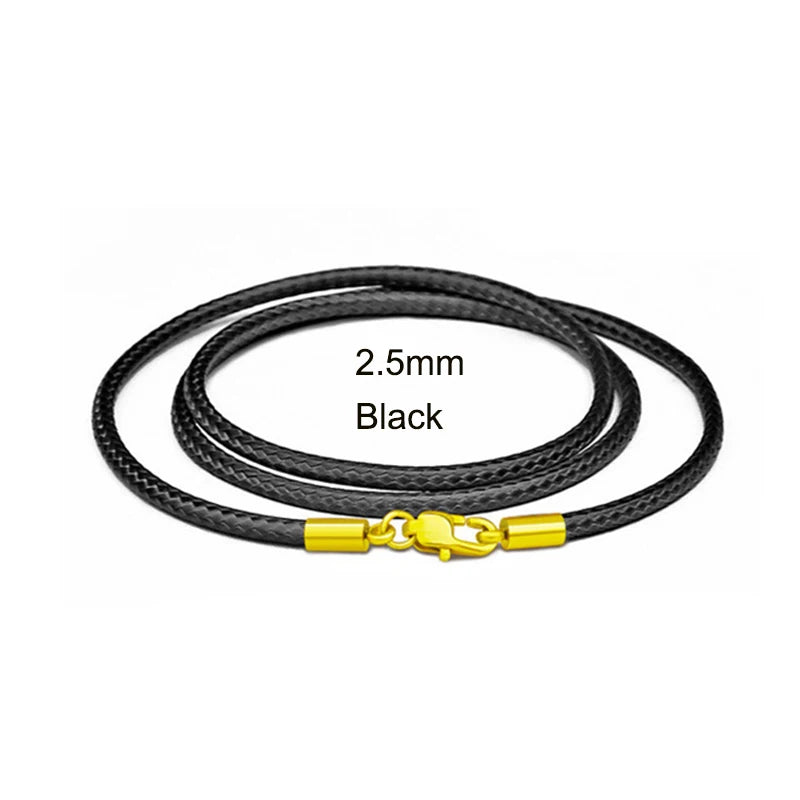 Geflochtene Lederkette Choker Schwarz & Braun – Lederhalskette mit Edelstahlverschluss für Damen & Herren