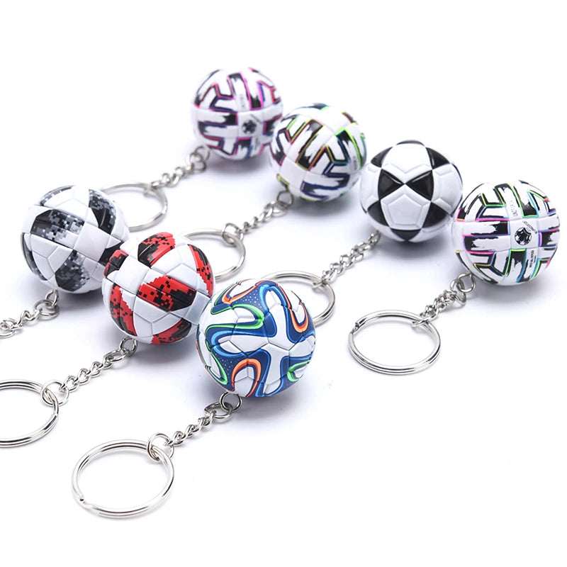 PU-Leder 3D Fußball Schlüsselanhänger – Sportlicher Keychain & Taschenanhänger für Damen, Herren & Fußballfans