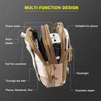 Taktische Handy Gürteltasche EDC - Riñonera compacta para exteriores con más bolsas para todos los días, usos y actividades 