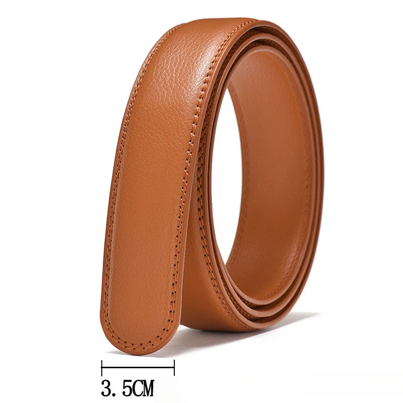 Hochwertiger PU-Leder Gürtel ohne Schnalle – HALOCOWCOW Unisex