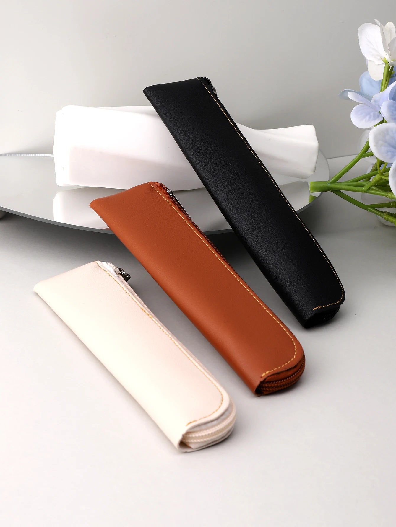 Süßes PU Leder Mäppchen mit Reißverschluss – Praktisches Federmäppchen für Schule &amp; Büro | Regalos ideales para el regreso a clases