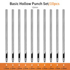 WUTA Runde Lederloch Stanzen Sets – 5–15 tlg. Hohlstanzer aus Carbonstahl für Uhrenarmbänder, Gürtel & DIY-Arbeiten