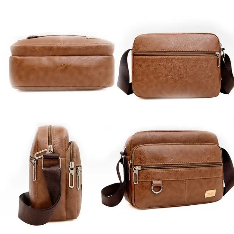 Herren Leder Sling Bag – Multifunktionale Umhängetasche & Crossbody Bag mit großer Kapazität