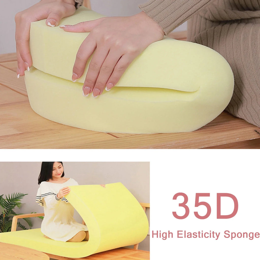 Rundes Sitzkissen aus Kunstleder – Wasserdichtes 35D Hochelastic-Schaum Sitzpolster für Stuhl, Sofa & Boden