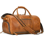 Newsbirds Crazy Horse Bolsas de cuero para hombres – Bolsa de lona vintage grande con fach/trockenfach y zapatos de cuero en cada uno