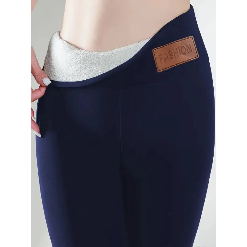 Damen Thermo Leggings mit Fleece-Futter – High Waist, extra warm & hoch elastisch, Winterleggings für Outdoor & Alltag