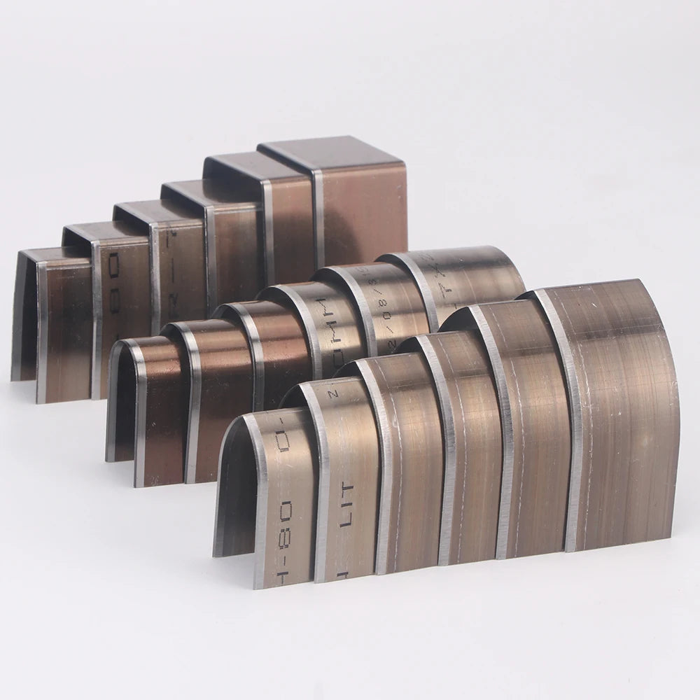 Juego de soportes de cuero de 18 piezas: V-Form, Quadrat y Rund aus Carbonstahl para Taschen, Gürtel y Lederhandwerk 