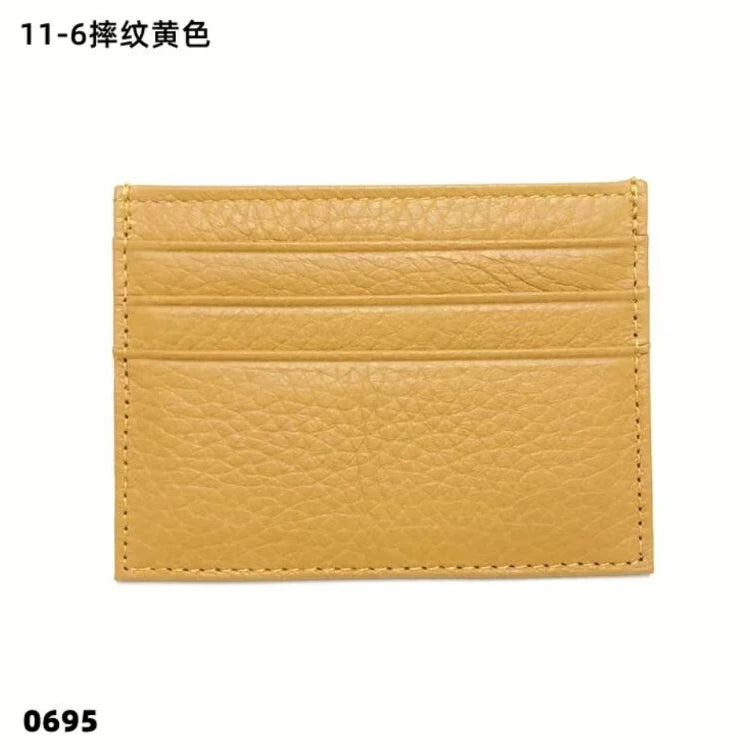 GZGUANDA Personalisierter Leder Kartenhalter – Slim Mini Card Bag aus echtem Rindsleder für Damen & Herren