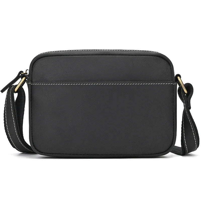Newsbirds Crazy Horse Leder Messenger Bag – Unisex Crossbody & Schultertasche aus Echtem Leder