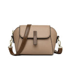 Damen PU-Leder Schultertasche – Solide Flap Crossbody Bag im Casual Style