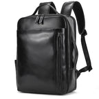 NEWSBIRDS Business Leder Rucksack Herren – Laptop Daypack aus echtem Rindsleder mit USB-Ladeanschluss