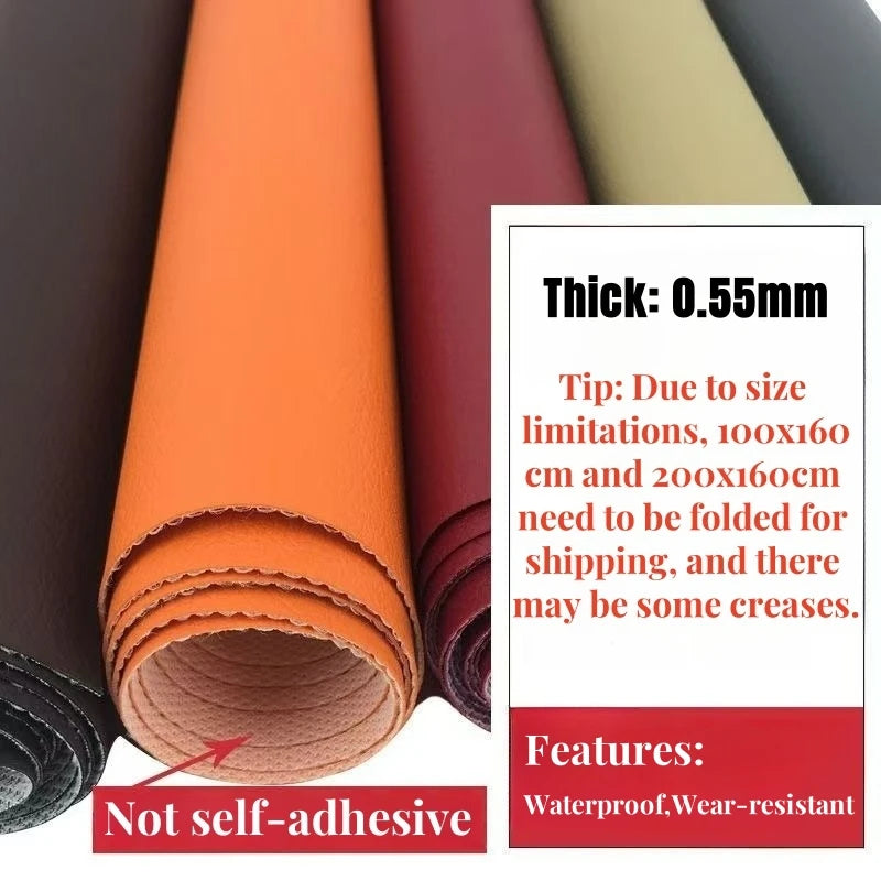 Antihaft Kunstleder Stoff 1,6 m Breite – Synthetisches Leder für Sofa, Taschen, Kleidung & DIY Lederarbeiten