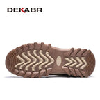 DEKABR Herren Winter Boots – Handgefertigte Schneestiefel aus echtem Leder mit Fell, Wasserdicht, Hoher Schaft, Größen 39-48