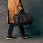 PNDME Vintage Leder Reisetasche aus echtem Rindsleder – Große Luxury Travel Duffle Bag aus First-Layer Cowhide für Damen & Herren