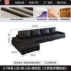 Luxuriöses Designer Leder-Ecksofa im italienischen Stil – Moderne Relax-Wohnlandschaft in L-Form aus Echtleder, individuell konfigurierbar