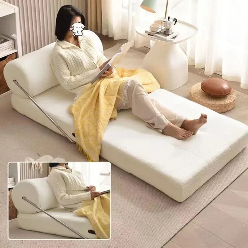 Klappbares Leder Einzelsessel Schlafsofa – Modernes Luxus Sofa & Bett für Wohnzimmer, Schlafzimmer & Tiny Homes