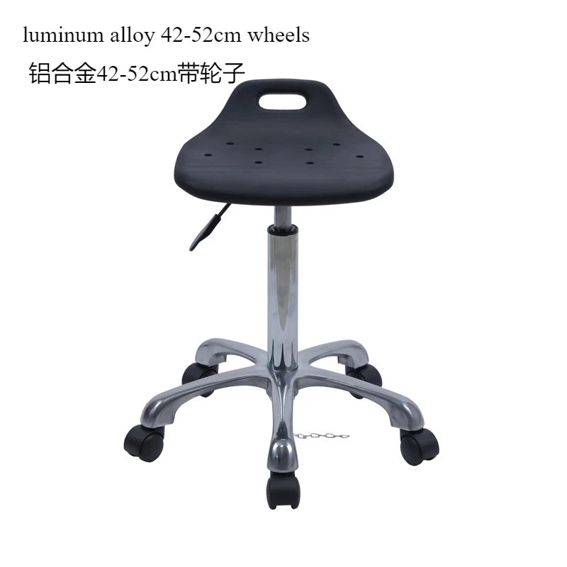 Höhenverstellbarer Dreh-Barhocker aus Eco-Leder – Antistatischer 360° Swivel Stuhl mit rutschfester Basis im modernen Design