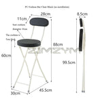 ZJMZYM Klappbarer Barhocker aus PU – Moderner, platzsparender Faltstuhl mit Rückenlehne für Küche, Café & kleine Räume