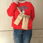 REREKAXI 2er-Set Damen Hip-Hop Bauchtaschen – PU-Leder Fanny Pack & Crossbody Chest Bag, Streetwear Gürteltaschen für Frauen