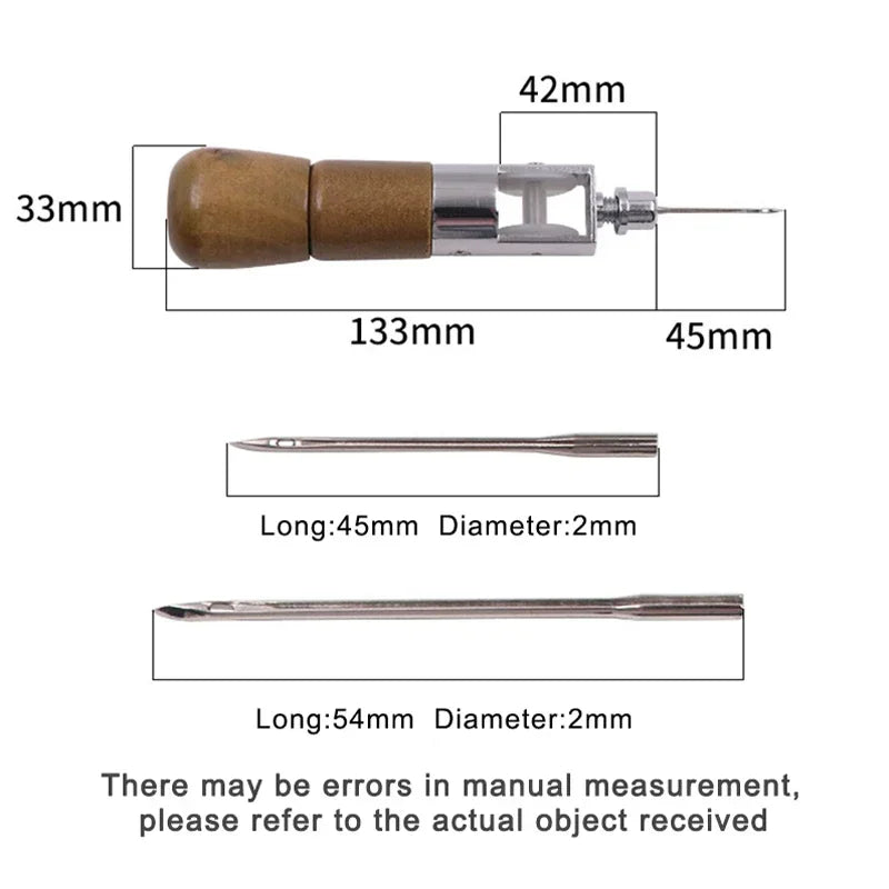 Leder Nähahle Set – Handnähmaschine mit Speedy Lock Stitcher, Nadeln & Garn für DIY Lederarbeiten, Canvas & Reparaturen
