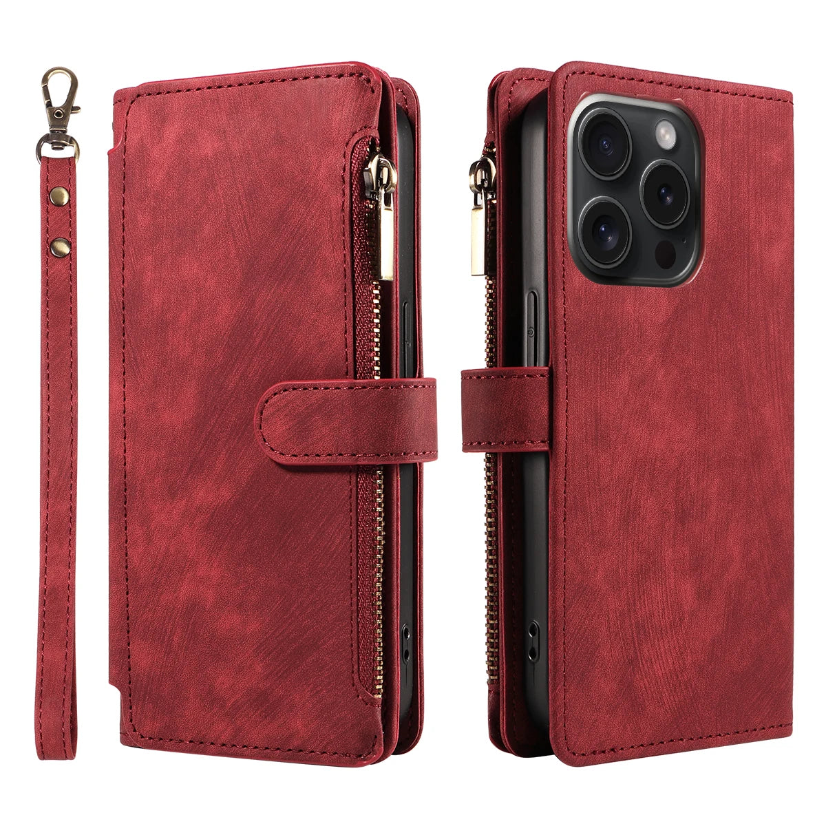 PU Leder Wallet Case für Samsung Galaxy – Flip Hülle mit Kartenfach & Magnetverschluss für S25 Edge, S24, S23, S22, S21, S20, S10, S9, S8 Plus & Note20