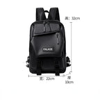 YUESKANGAROO Mini Herren Rucksack aus PU-Leder – Kompakter Fashion Rucksack & Chest Bag für Alltag & Reise