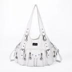 Angelkiss Damen Schultertasche aus PU-Leder – Große Hobo Handtasche mit Reißverschluss, Crossbody & Satchel für Alltag & Party