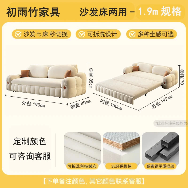 Platzsparendes Eck-Schlafsofa mit Stauraum – Klappbares Multifunktionssofa, verstellbar, modernes Design für Wohnzimmer & Gästezimmer