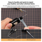 WUTA Leder Nähahle Speedy Stitcher Set – Profi Handnäh-Werkzeug für Leder, Canvas & Reparaturen