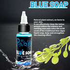 Tattoo Blue Soap Reinigungs- & Beruhigungslösung mit Schaumspender – Professionelles Tattoo Cleaning & Aftercare Set