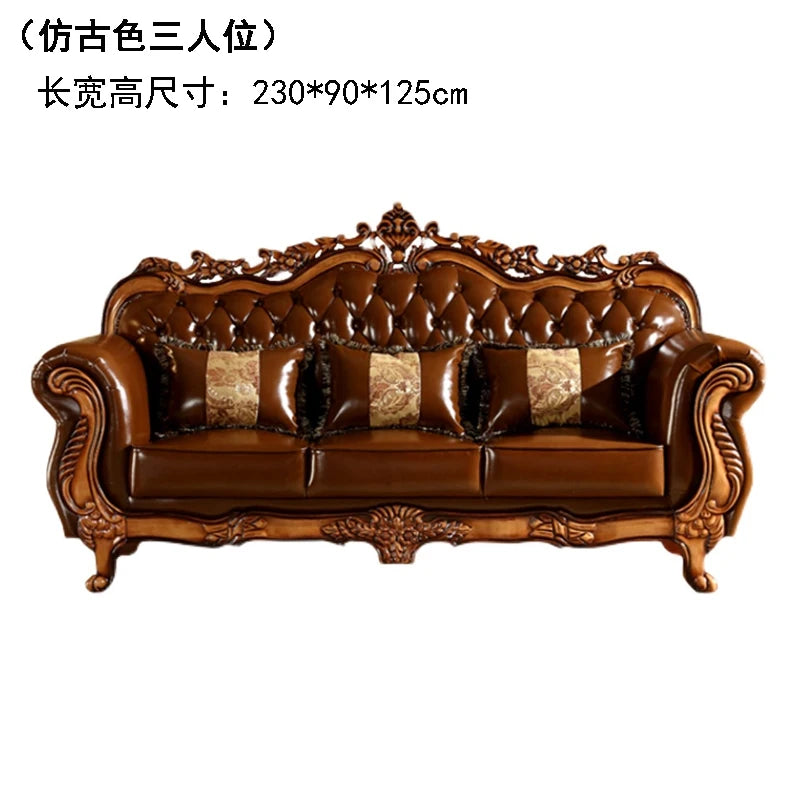 Europäisches Designer Leder-Ecksofa im Mid-Century-Stil – U-Form Wohnlandschaft aus Rindsleder mit Schlaffunktion, hochwertiges Luxussofa für das Wohnzimmer