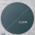 Runde schwarze Kunstleder Tischsets – Geprägte PU-Platzmatten im American Style für Esstisch & festliche Dekoration (1/4/6 Stück)