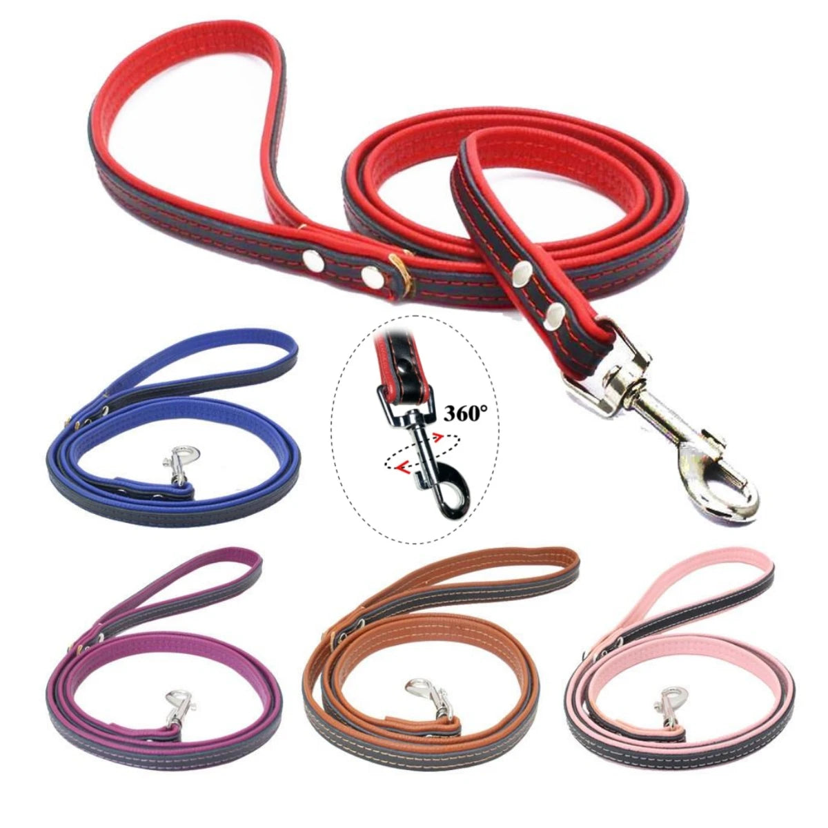 Graviertes Leder Hunde-Halsband mit Namensschild – Geflochtenes, personalisiertes ID-Halsband aus Leder für mittelgroße & große Hunde