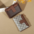 MADLEY Damen Geldbörse Vintage – Kurze Bifold Wallet aus PU-Leder mit Münzfach, Kartenhalter &amp; Reißverschluss 