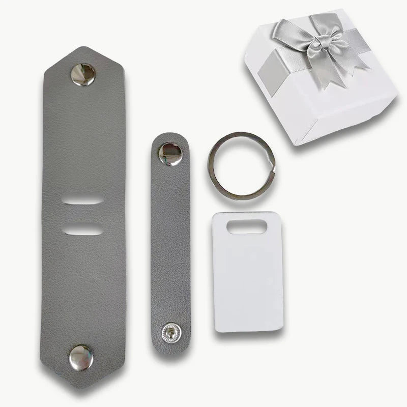 Porte-clés en cuir personnalisé avec photo et gravure – Porte-clés individuel avec texte laser, message émotionnel pour la famille, les amis et les partenaires 