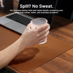 Tapis de bureau et tapis de souris en cuir PU pour bureau, bureau à domicile et école