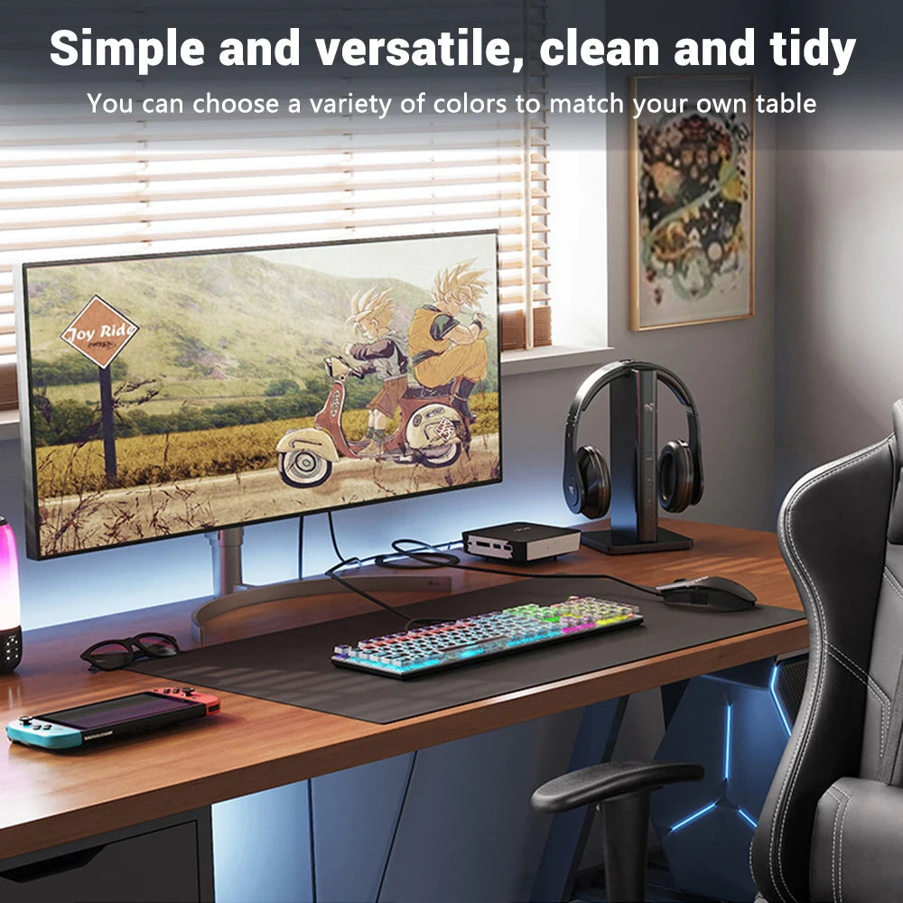 EMTRA Leder Gaming Mousepad - Großes, Rutschfestes &amp; Wasserdichtes Mauspad in Mehrfarben für Büro, Gaming &amp; Homeoffice