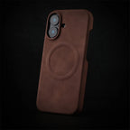 Business Magnetische Lederhülle aus Schafleder-Optik pour iPhone 12–17 Air &amp; Pro Max – Luxus Hard Case avec protection de sécurité et chargement sans fil 