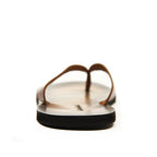 ZXQ Herren Luxus Leder Flip-Flops – Echtes Rindsleder, Sommer Beach Sandalen, Stilvolle Casual Slipper für Männer