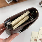 Vintage Leder-Notizbuch A7/M5 – Dreifach gefaltet, weich & nachfüllbar