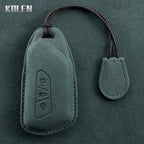 Premium Leder Autoschlüssel Etui für VW Golf 8 (MK8), ID.4, ID.6 – Passend für Skoda Octavia A8, Seat Leon FR MK4 & Cupra