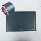 Ensembles de vaisselle en cuir rechteckige – Fête de l'huile et de l'eau, plats isolés au style européen pour cuisine et cuisine